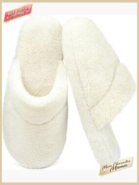 Fluffy Memory Foam Slippers Ultra Soft Faux Fur Indoor Comfort Chic